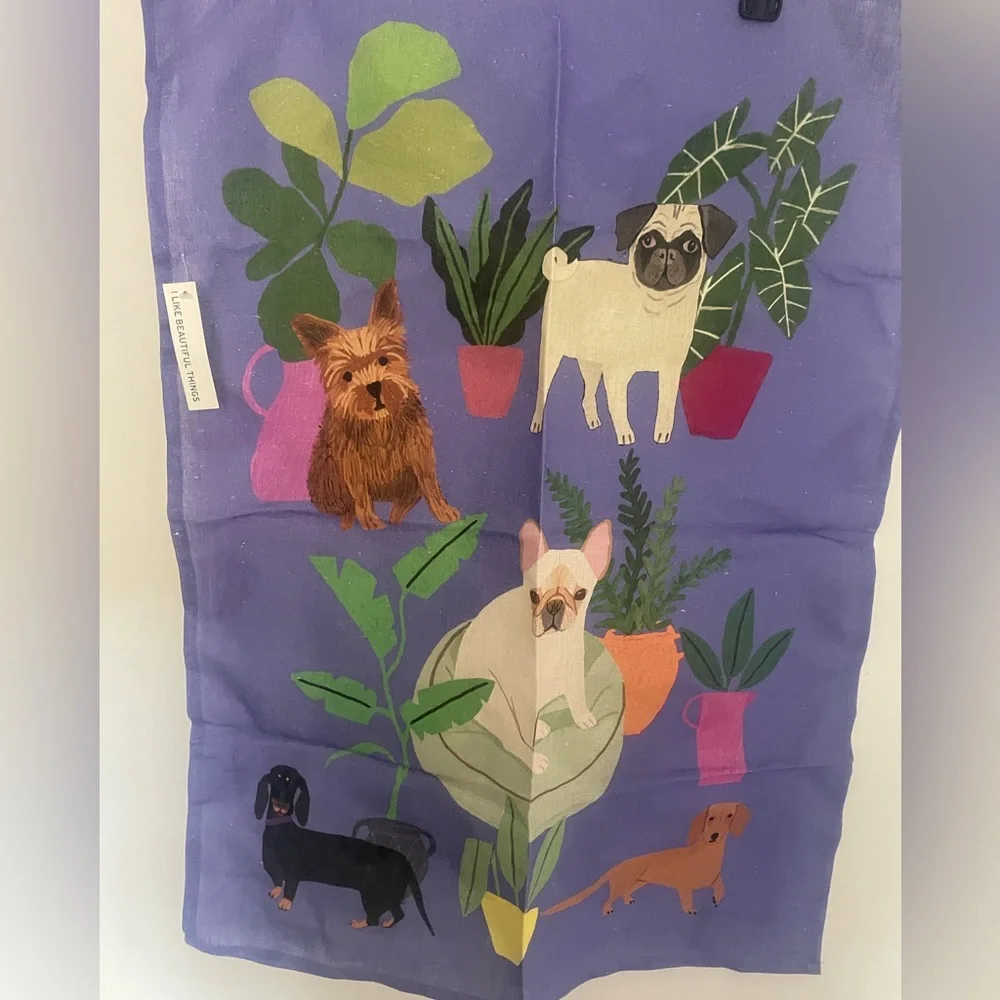 Avenida Home Dog Linen Kitchen Towel New Anne Bentley